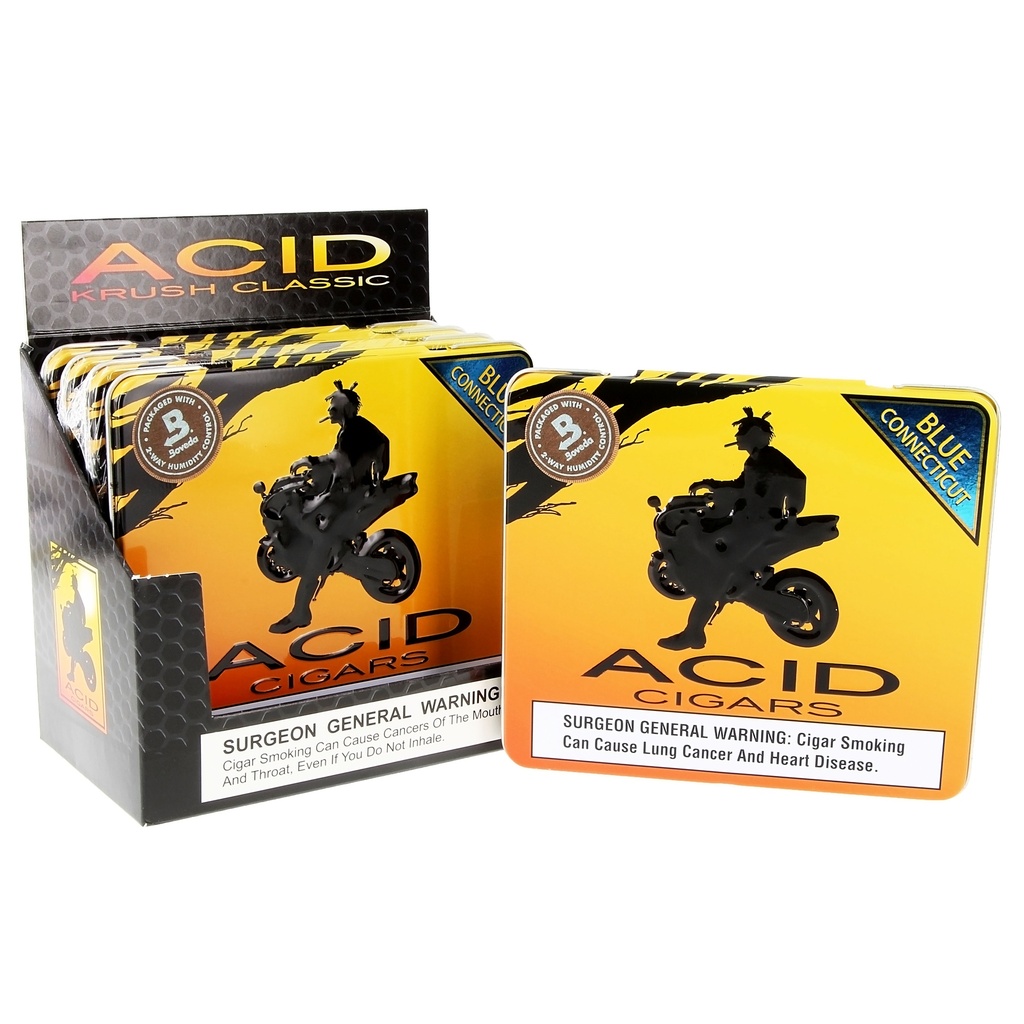 Acid Small Cigar Blue Krush Tin of 5 - 4" x 32