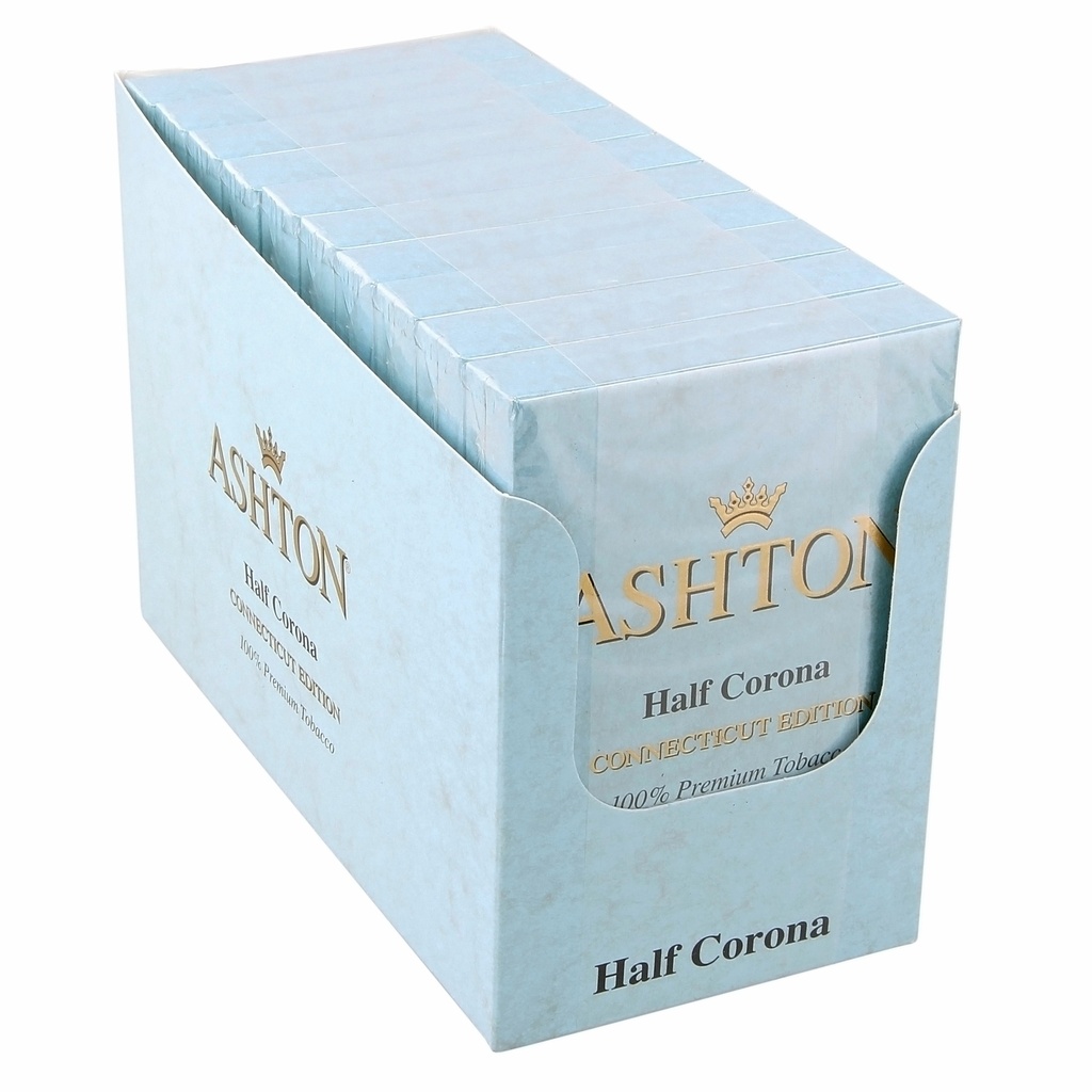 Ashton Small Cigars Connecticut Half Corona 4"1/8 * 37