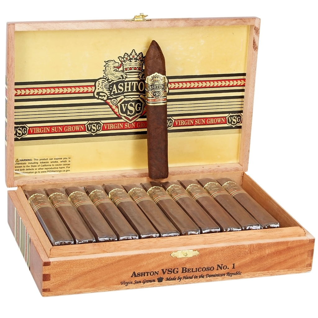 Ashton VSG Belicoso No.1 Box of 24 - 5" 1/4 x 52