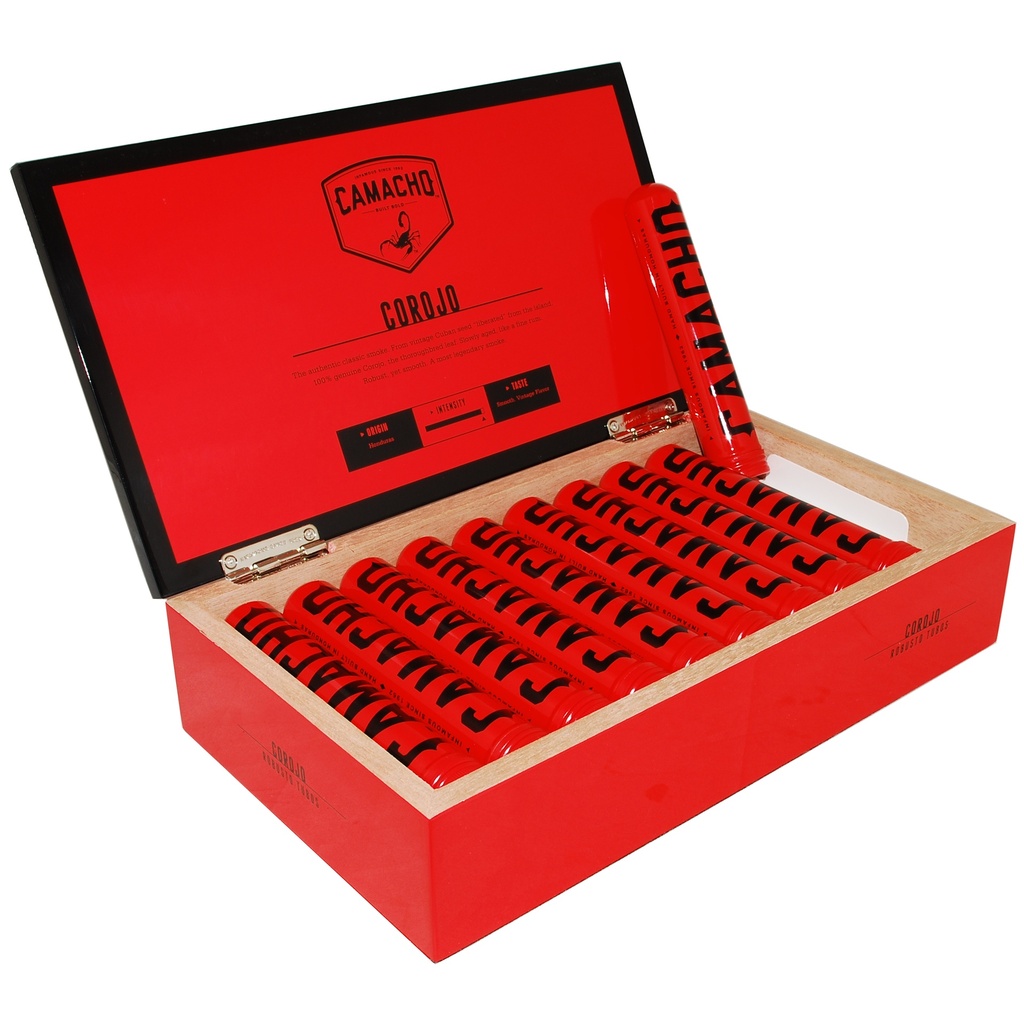 Camacho Corojo Robusto Tubo Box of 20 - 5" x 50