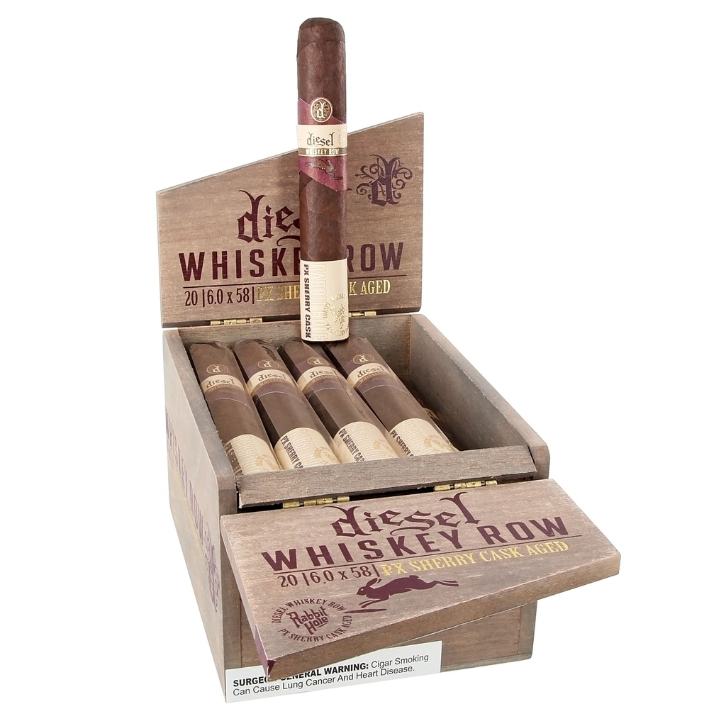 Diesel Whiskey Row Sherry Gigante Box of 20 - 6" x 58
