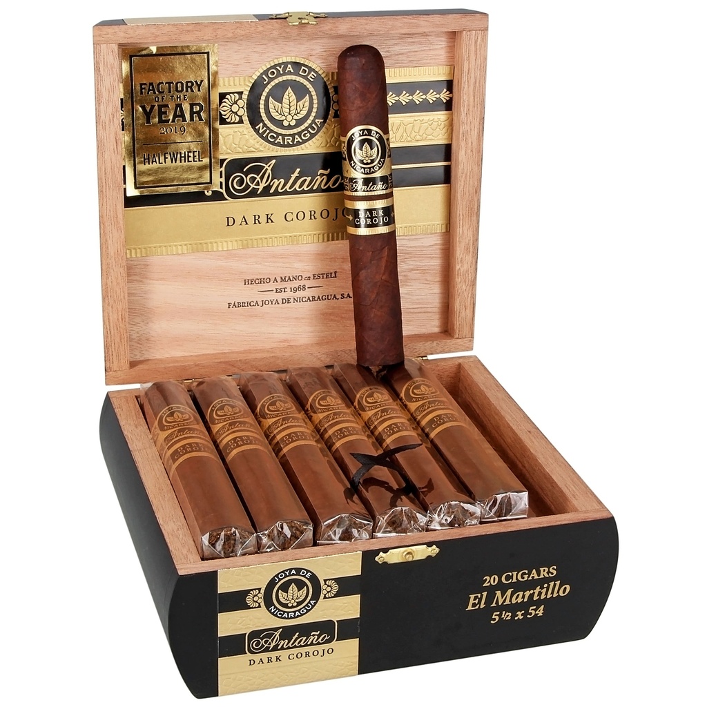 Joya de Nicaragua Antano Dark Corojo El Martillo Box of 20 - 5" 1/2 x 54