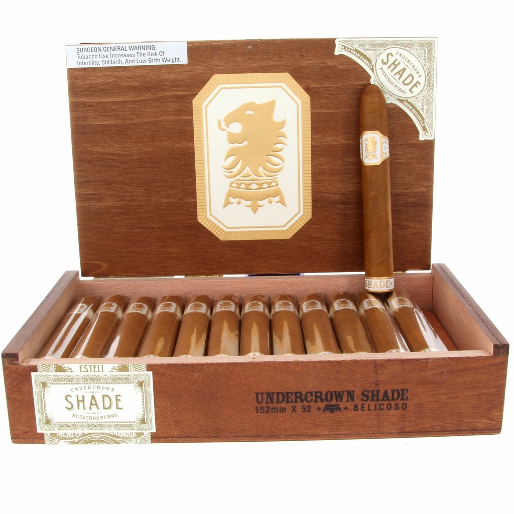 Undercrown Shade Belicoso Box of 25 - 6" x 52