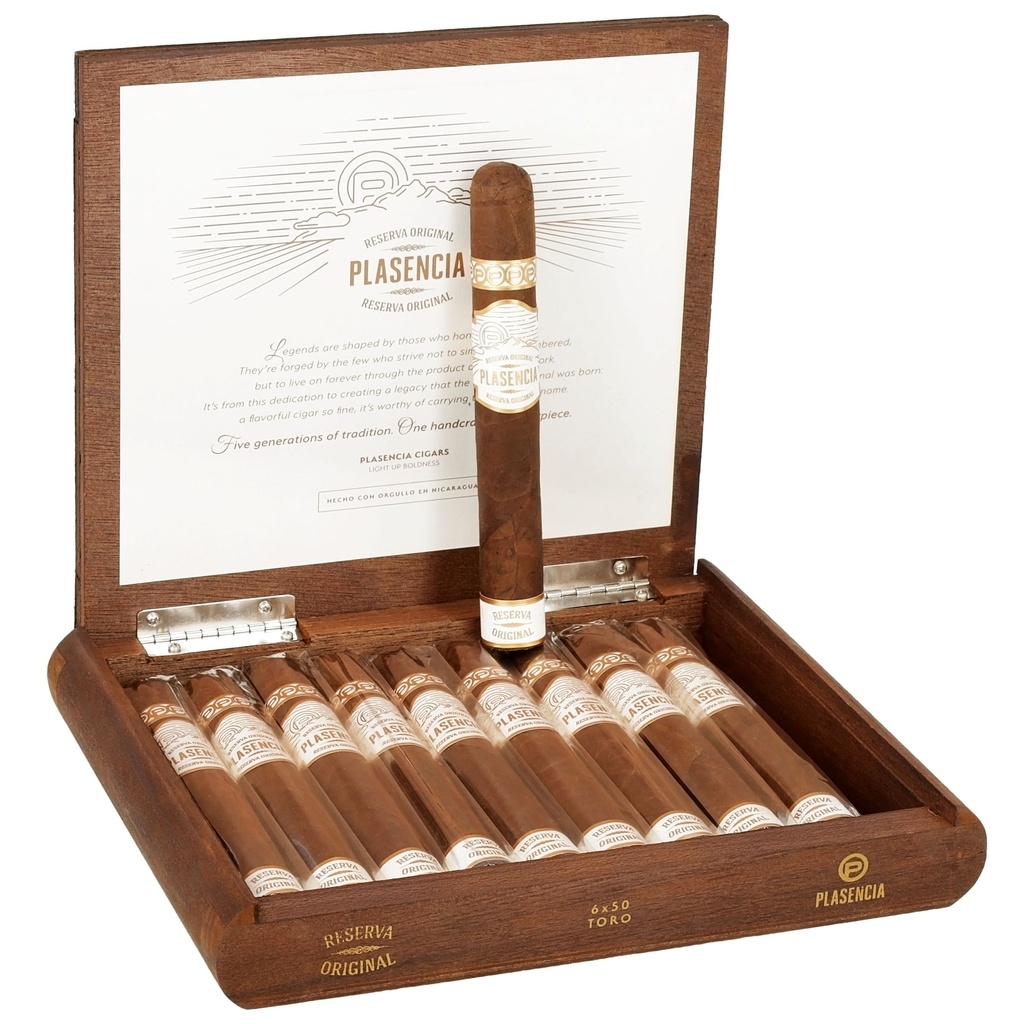 Plasencia Reserva Original Toro Box of 10 - 6" x 50