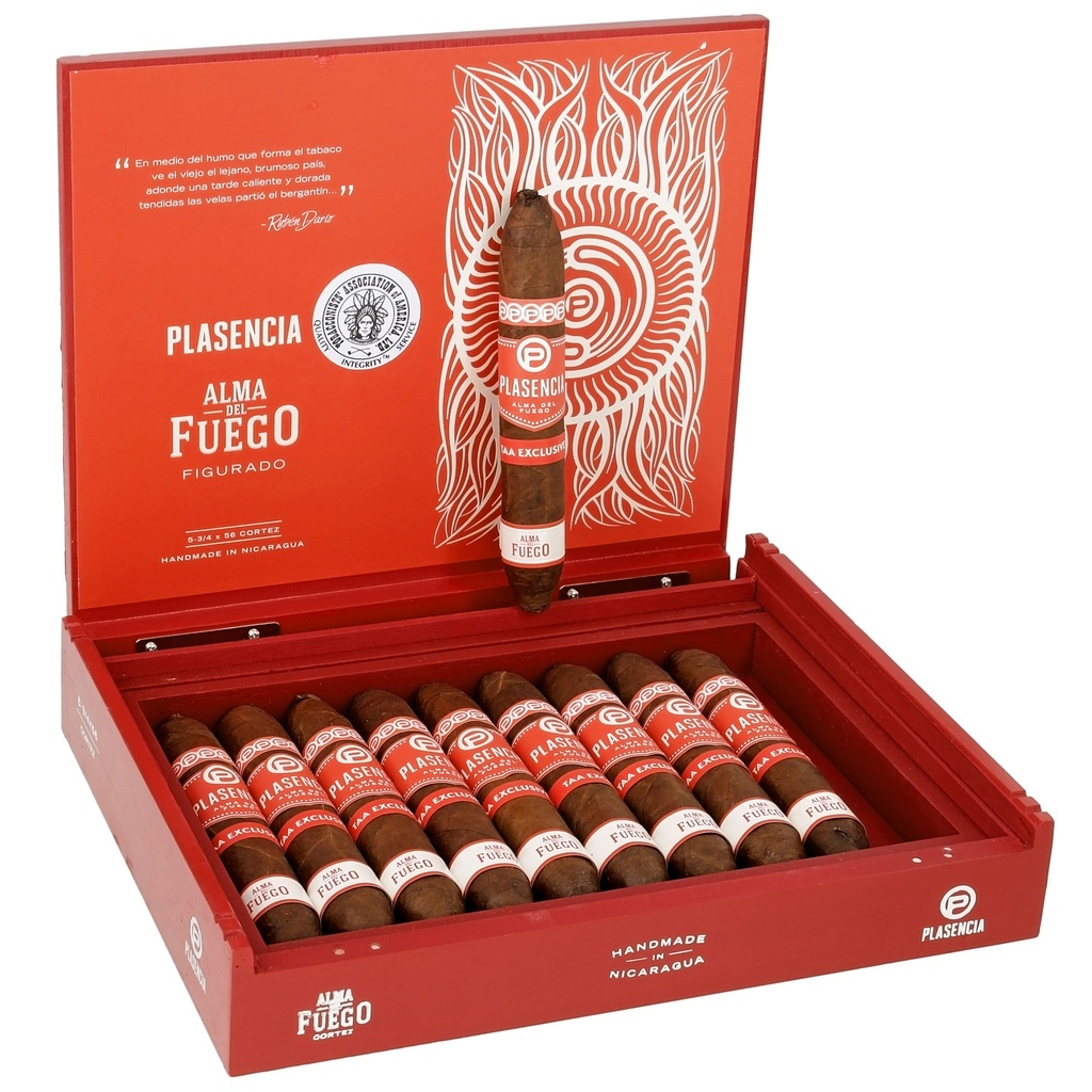 Plasencia Alma del Fuego Cortez Box of 10 - 5" 3/4 x 56