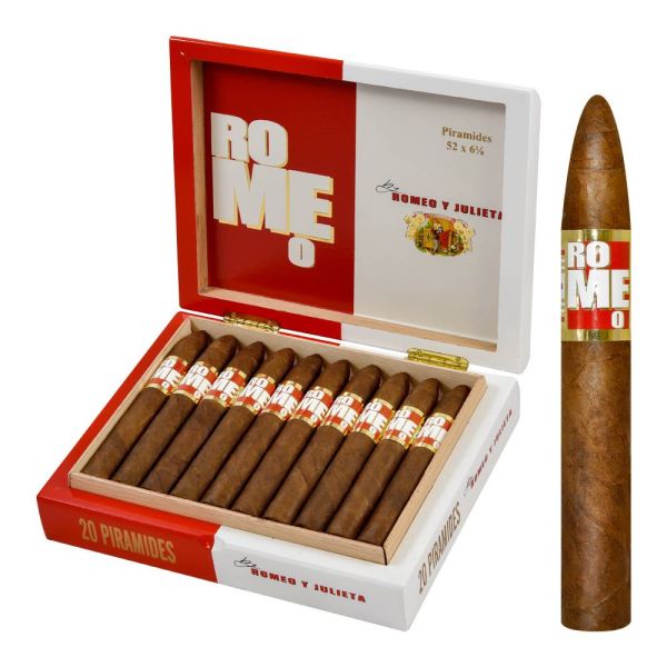 Romeo by Romeo y Julieta Piramides Box of 20 - 6" 1/8 x 52