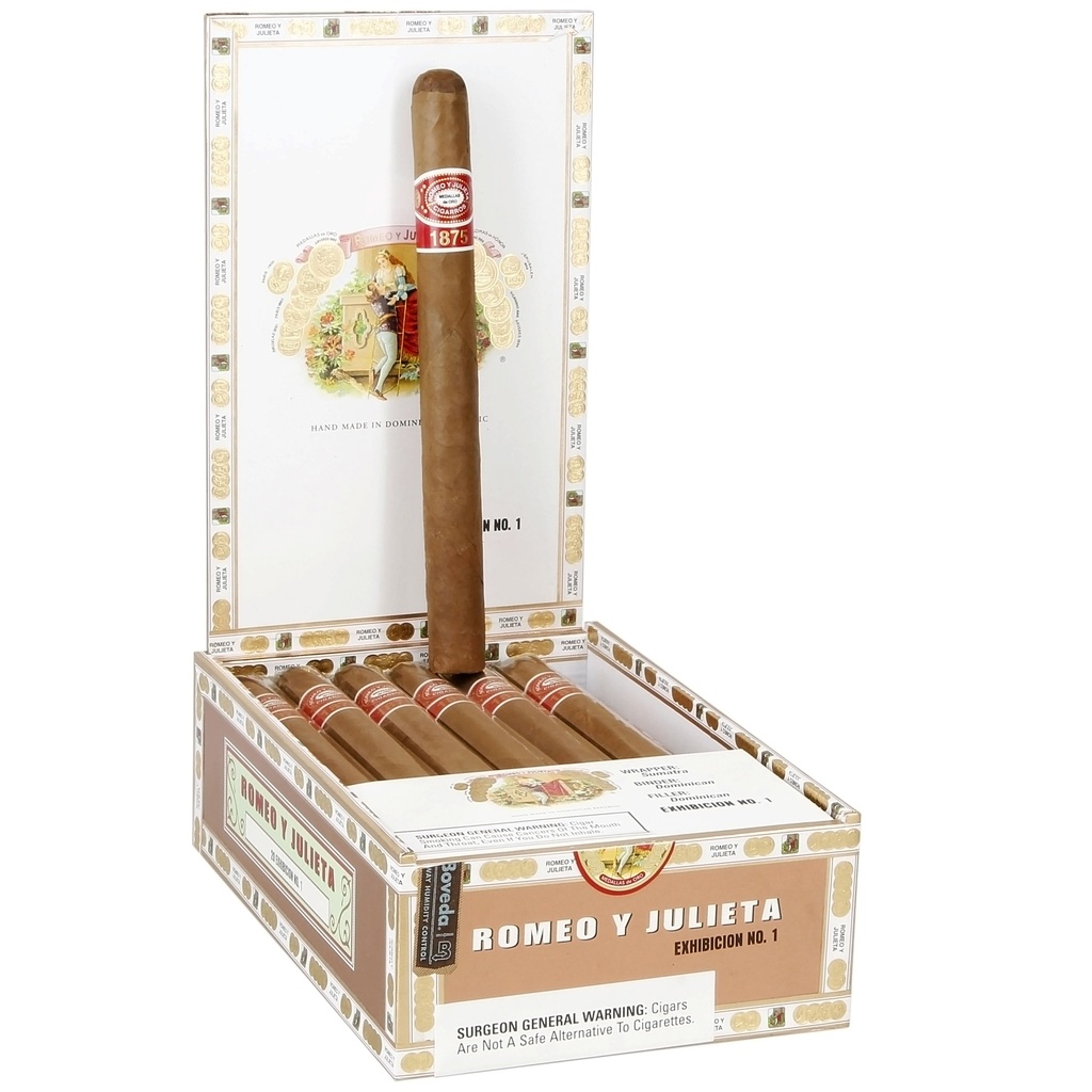 Romeo y Julieta 1875 Exhibition #1 Box of 20 - 8" 1/2 x 52