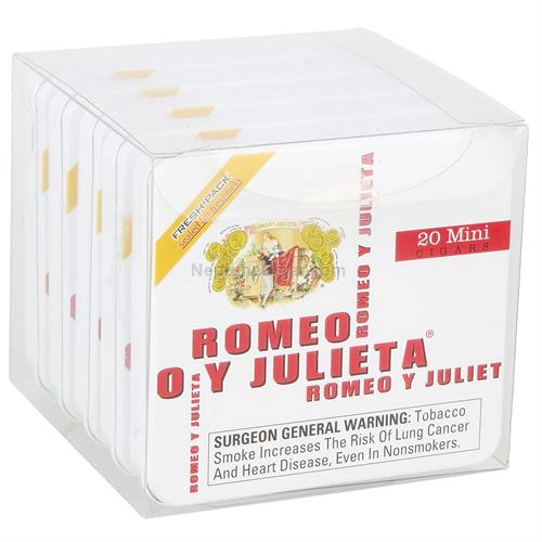 Romeo y Julieta Small Cigars Mini Original White Box of 5 - 2" 7/8 x 20