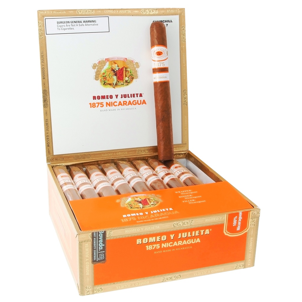 Romeo y Julieta 1875 Nicaragua Churchill Box of 25 - 7" x 52