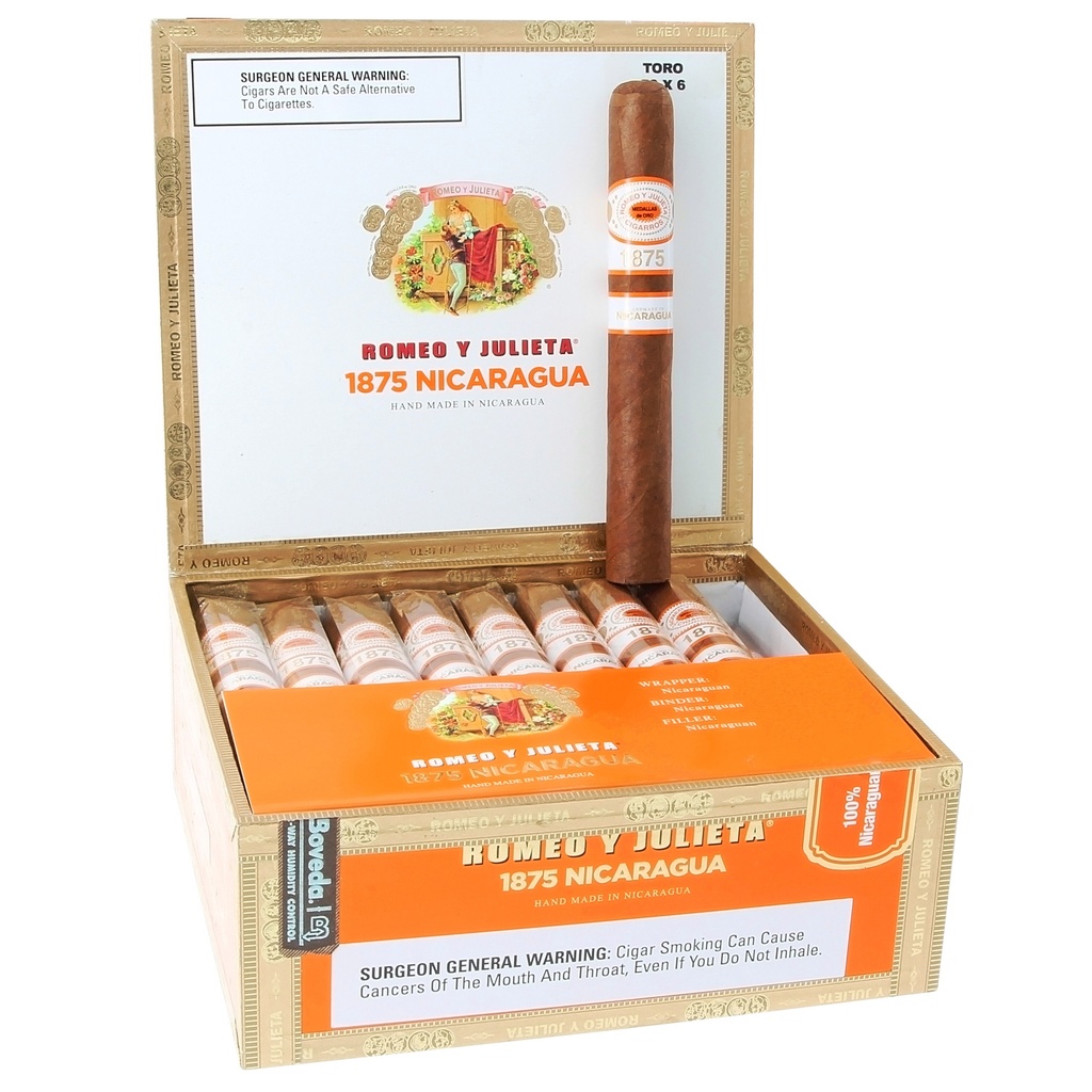 Romeo y Julieta 1875 Nicaragua Toro Box of 25 - 6" x 50