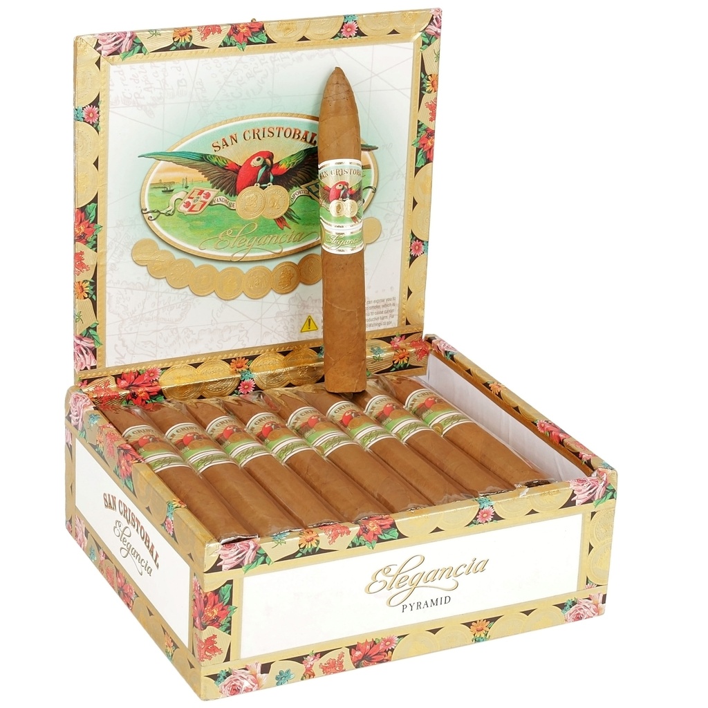 San Cristobal Elegancia Pyramid Box of 25 - 6" 1/8 x 52