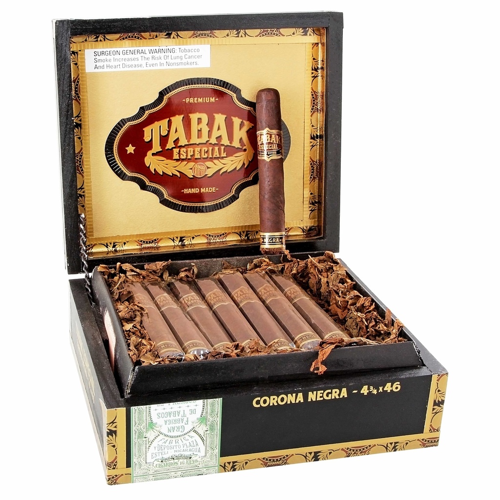 Tabak Especial Negra Corona Box of 24 - 4" 3/4 x 46