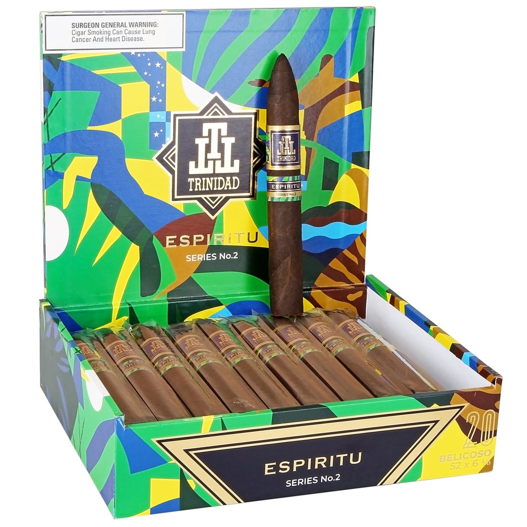 Trinidad Espiritu Series No. 2 Belicoso Box of 20 - 6" 1/8 x 52