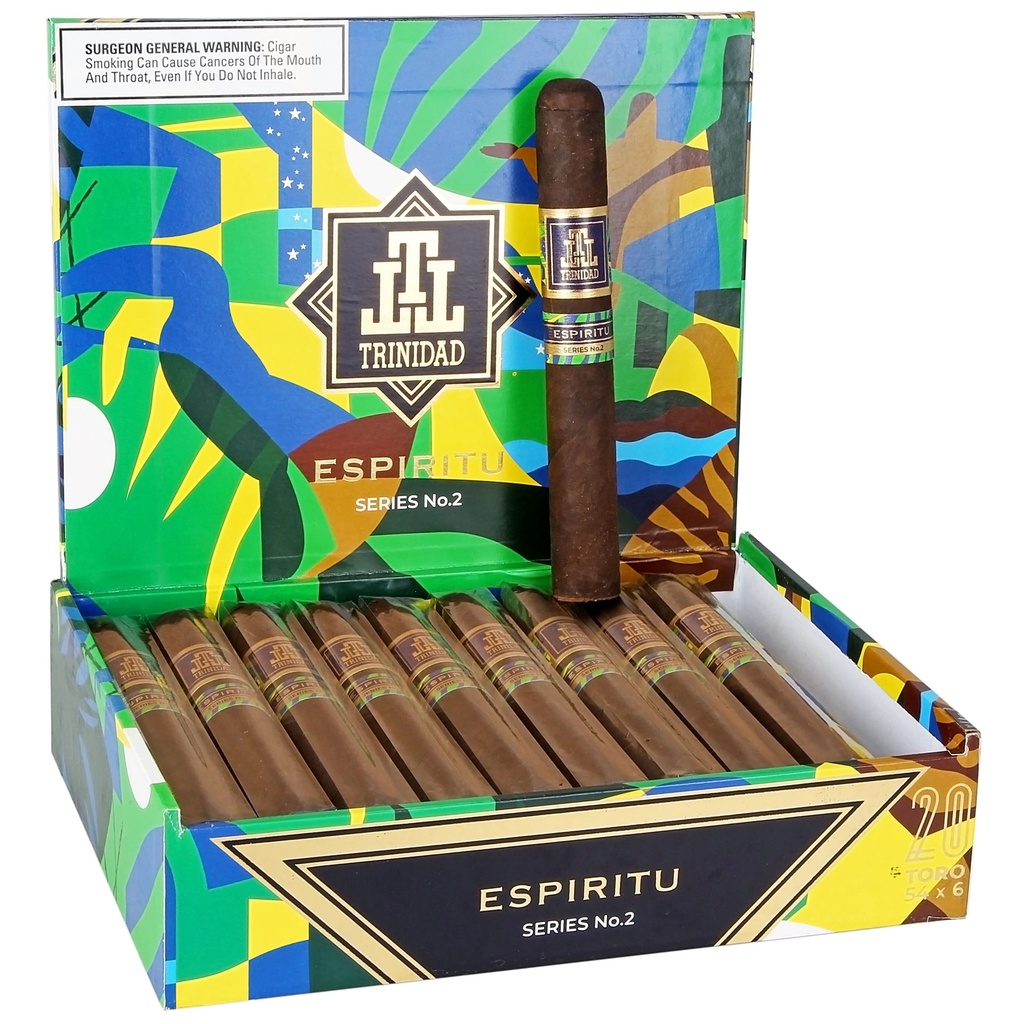 Trinidad Espiritu Series No. 2 Toro Box of 20 - 6" x 54