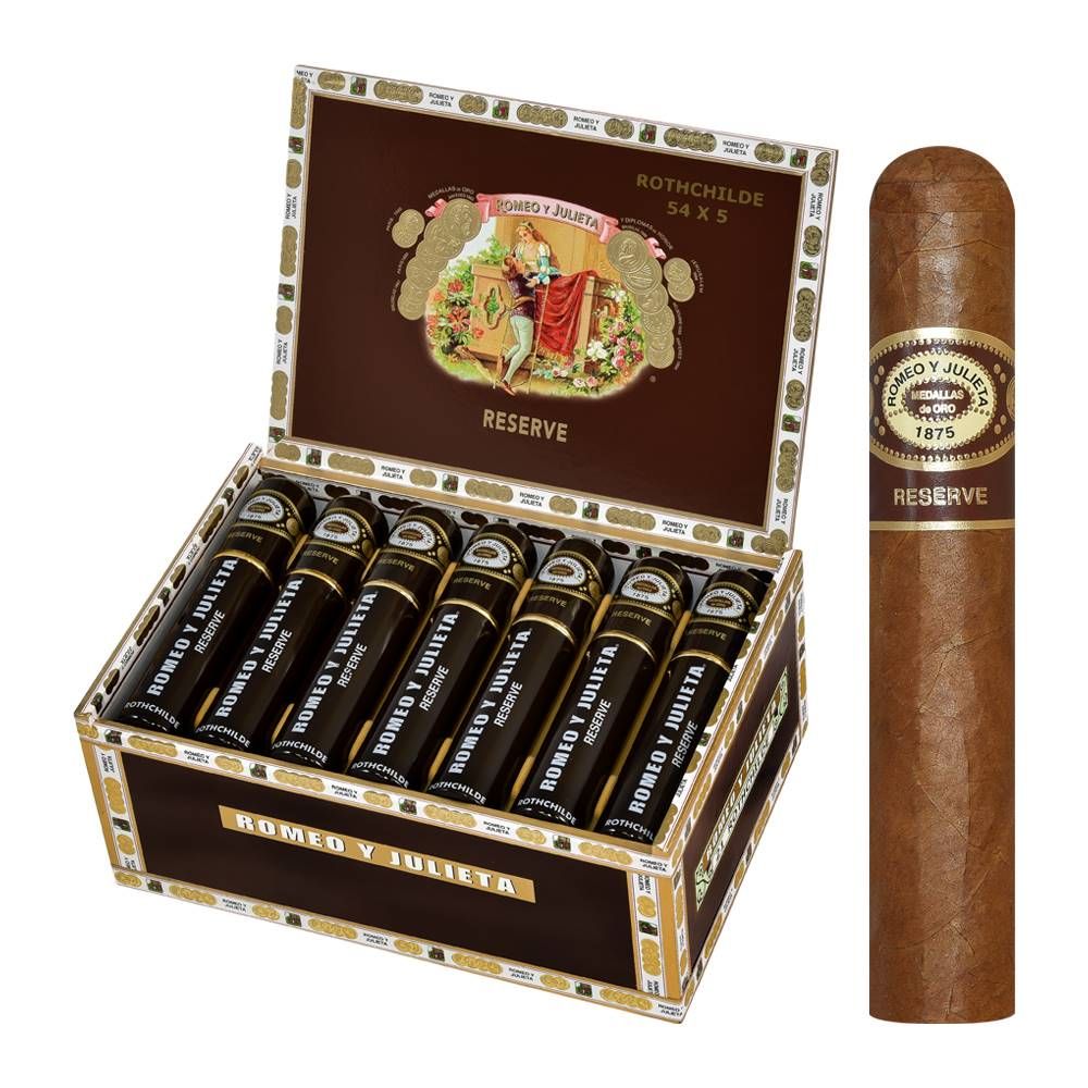 Romeo y Julieta Reserve Rothchilde En Tubo Box of 21 - 5" x 54 