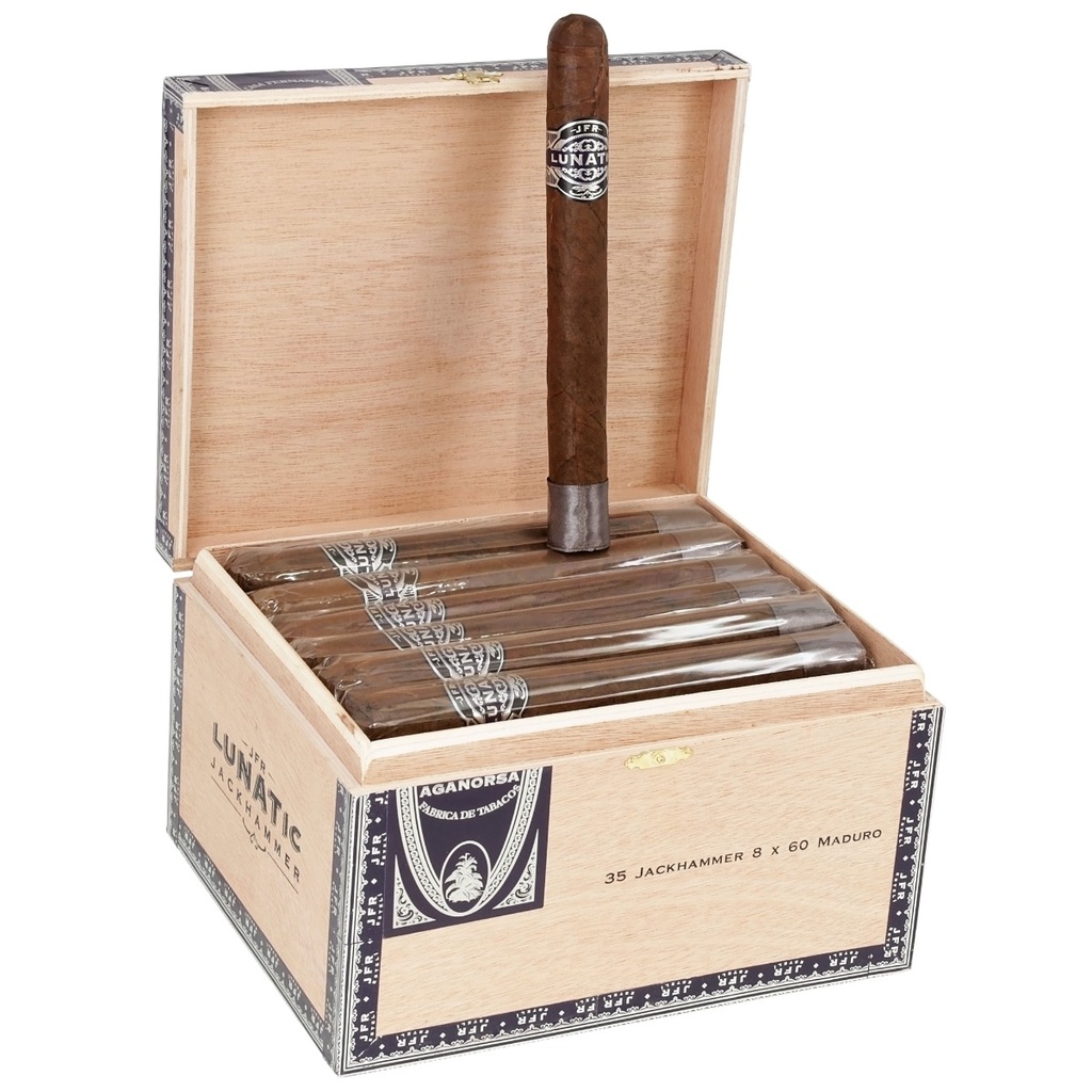 Aganorsa Leaf - Lunatic - Jackhammer Maduro 8x60 Box of 35