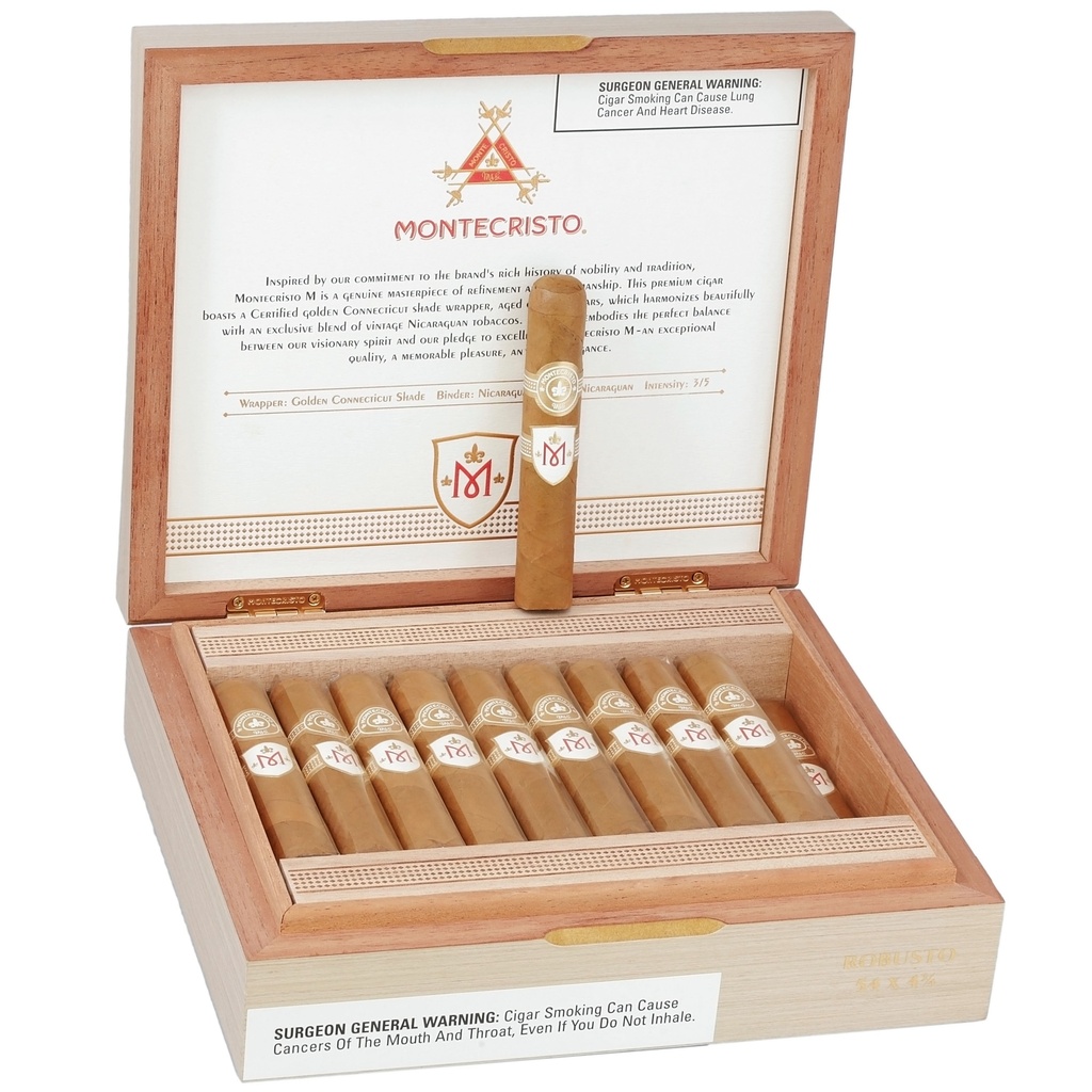 Montecristo M Robusto Box of 20 - 4" 3/4 x 54