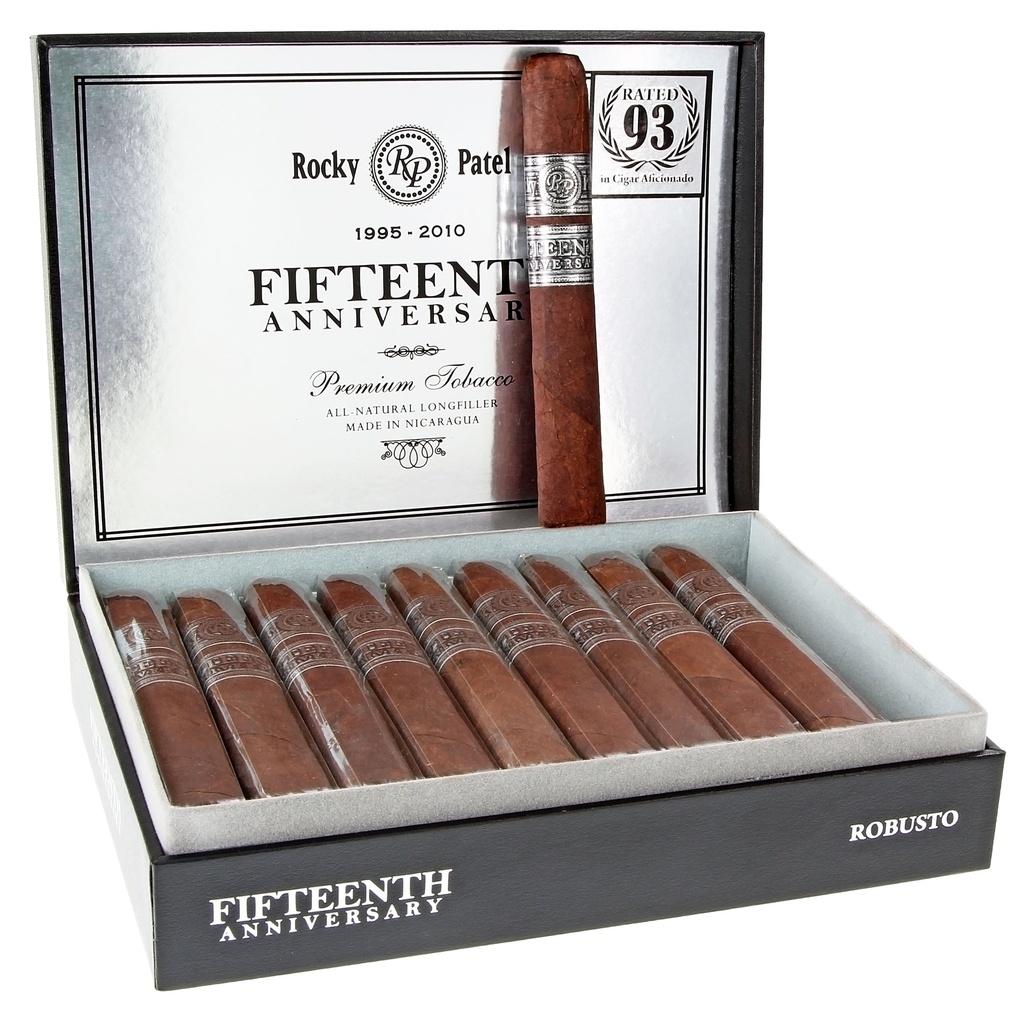 Rocky Patel 15th Anniversary Robusto Box of 20 - 5" x 50 
