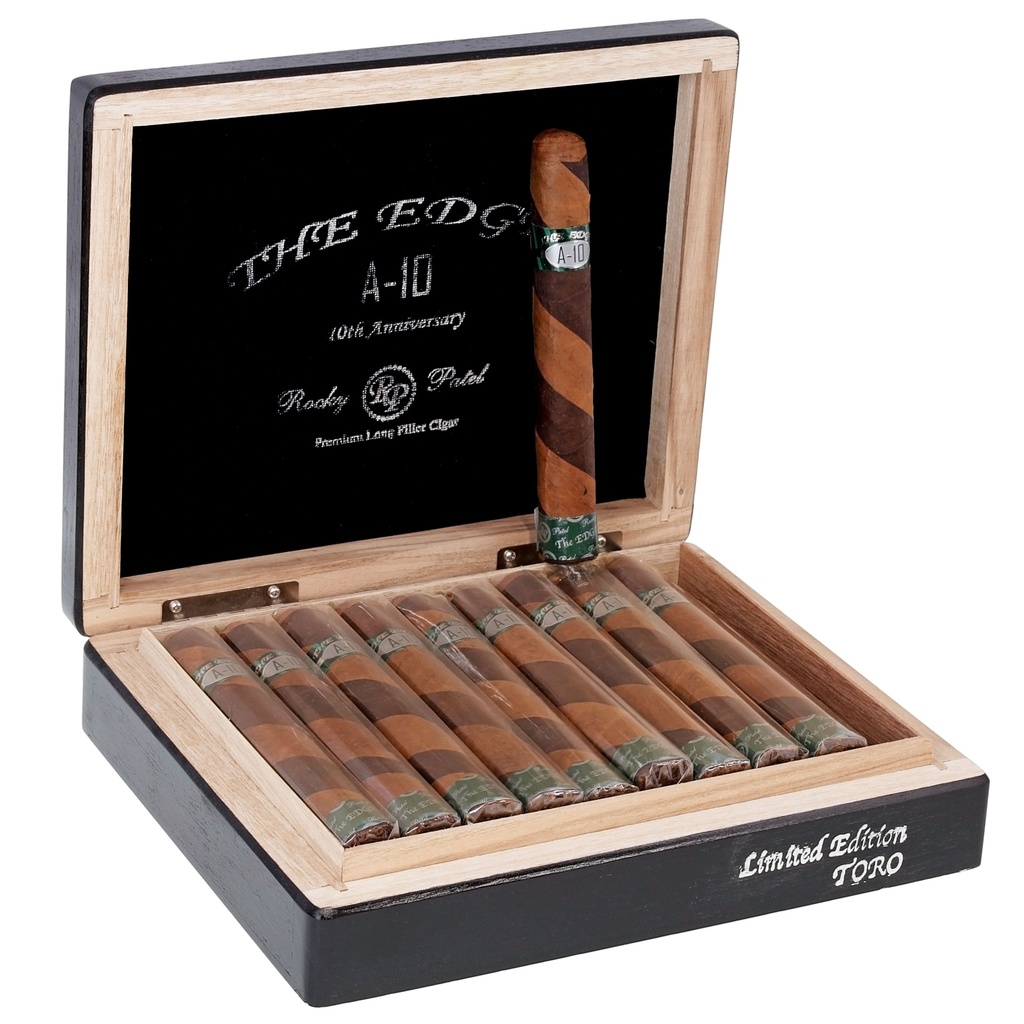Rocky Patel The Edge 10th Anniversary A-10 Toro Box of 20 - 5" 1/2 x 50