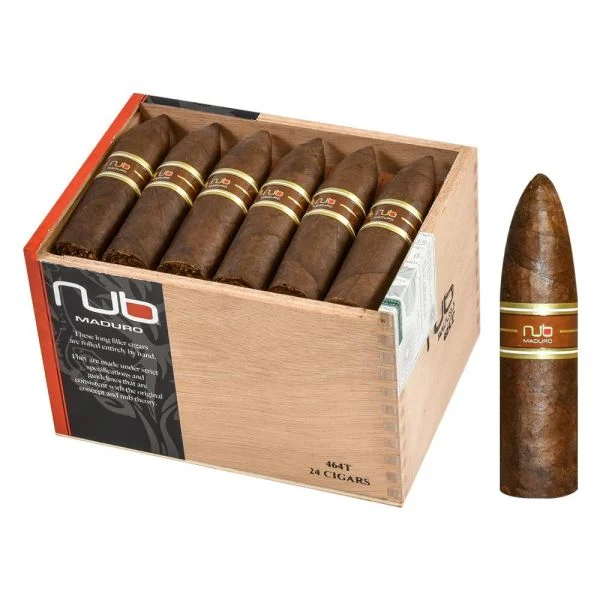 Nub Maduro Torpedo 464 Box of 24 - 4" x 64