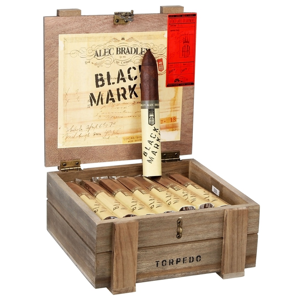 Alec Bradley Black Market Torpedo Box of 24 - 6" 
1/8 x 54