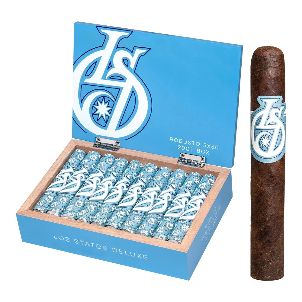 Los Statos Deluxe Maduro Robusto Box of 20 - 5" x 50