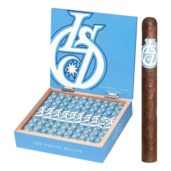 Los Statos Deluxe Maduro Churchill Box of 20 - 7" x 49
