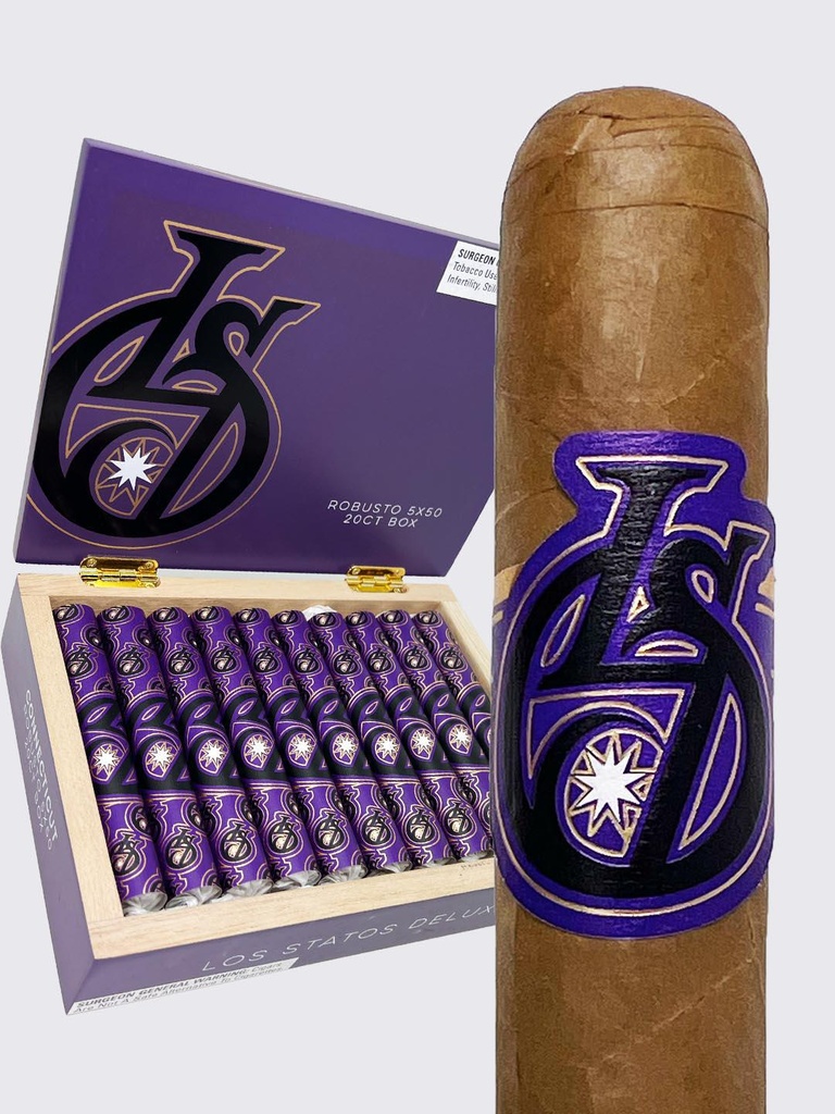 Los Statos Deluxe Connecticut Robusto Box of 20 - 5" x 50