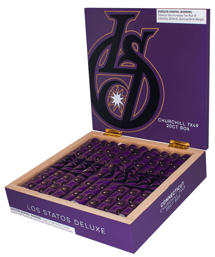 Los Statos Deluxe Connecticut Churchill Box of 20 - 7" x 49