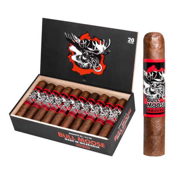 Chillin Moose Bull Mose Maduro Gigante XXL Box of 20 - 7" x 60 