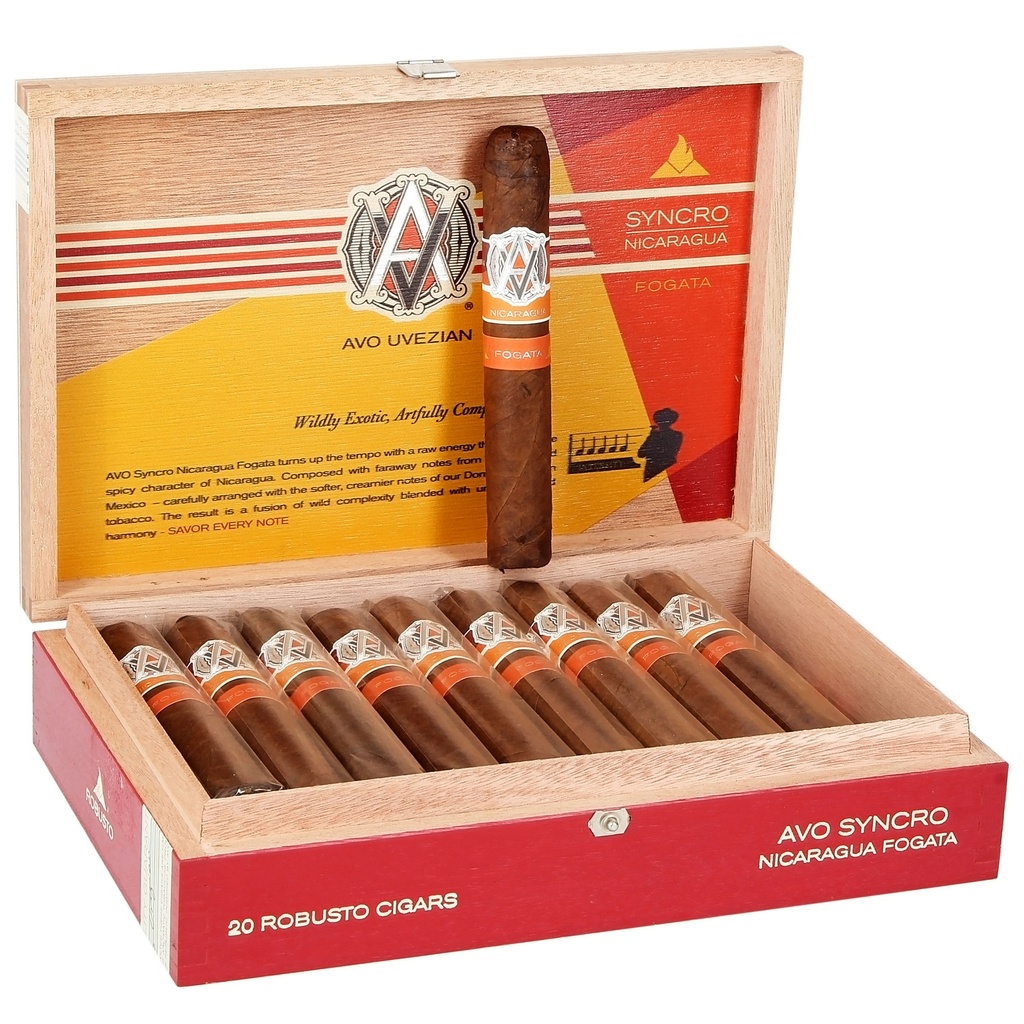 AVO Syncro Nicaragua Fogata Robusto Box of 20 - 5" x 50