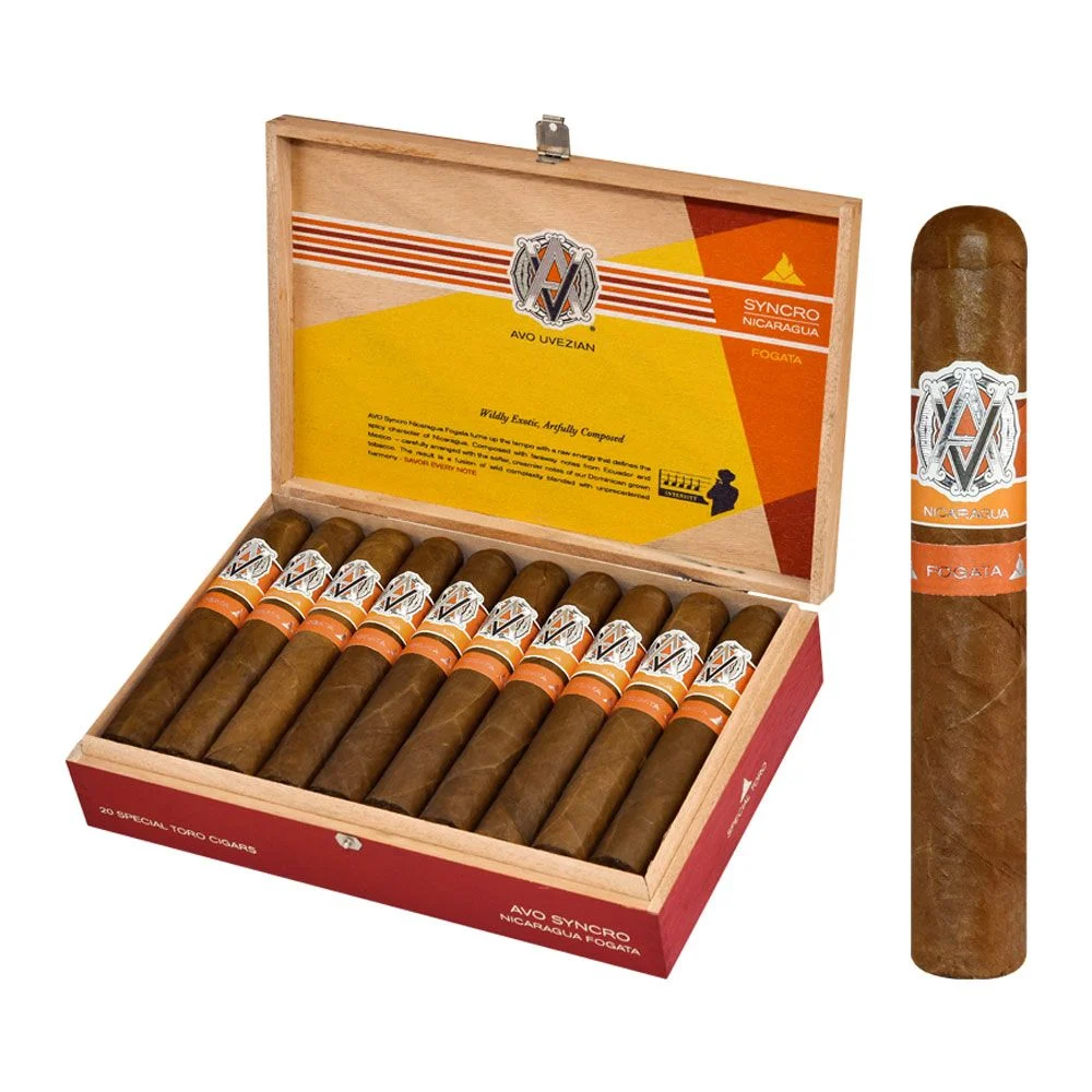 AVO Syncro Nicaragua Fogata Special Toro Box of 20 - 6" x 60