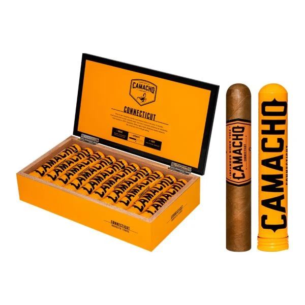 Camacho Connecticut Robusto Tubos Box of 20 - 5" x 50