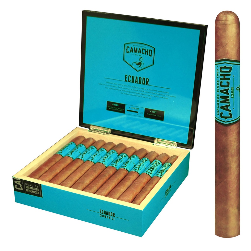 Camacho Ecuador Churchill Box of 20 - 7" x 48