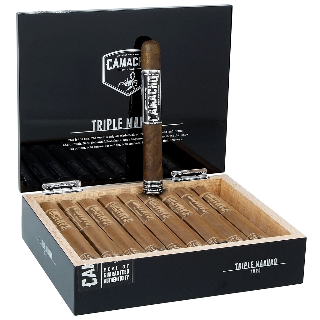 Camacho Triple Maduro Toro Box of 20 - 6" x 50