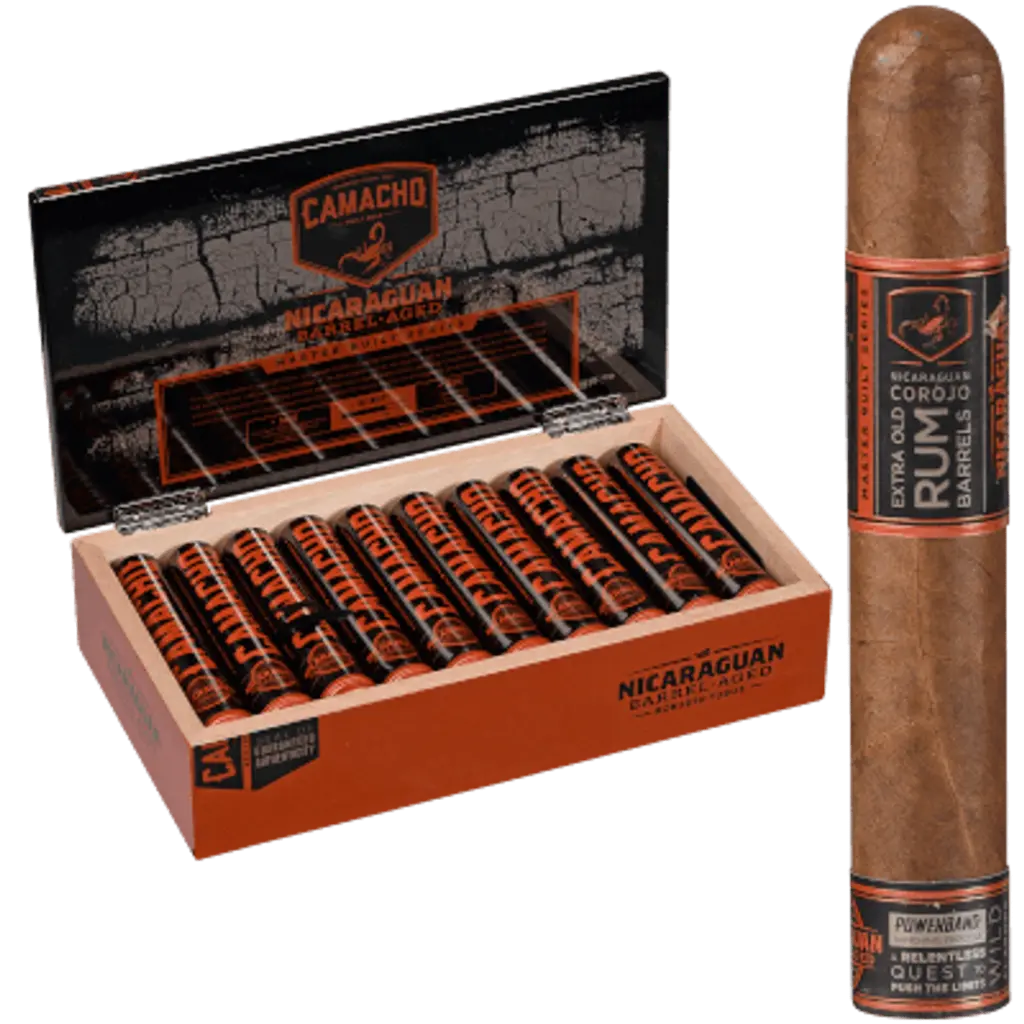 Camacho Nicaraguan Barrel Aged Churchill Box of 20 - 5" x 56